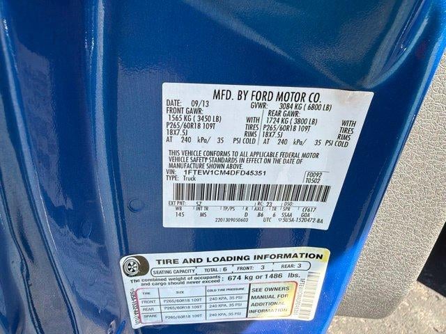 2013 Ford F-150 2WD SuperCrew 5-1/2 Ft Box XLT