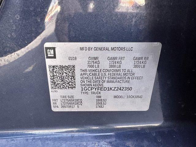 2019 Chevrolet Silverado 1500 Crew Cab Short Box 4-Wheel Drive LT Trail Boss