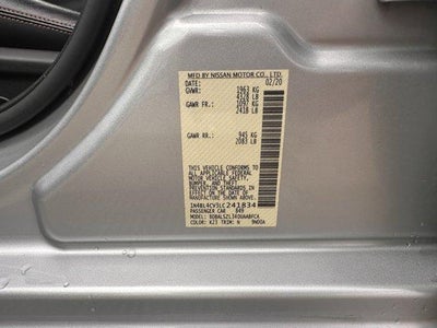 2020 Nissan Altima 2.5 SR Sedan