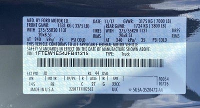 2018 Ford F-150 XLT 4WD SuperCrew 5.5' Box