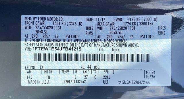 2018 Ford F-150 XLT 4WD SuperCrew 5.5' Box