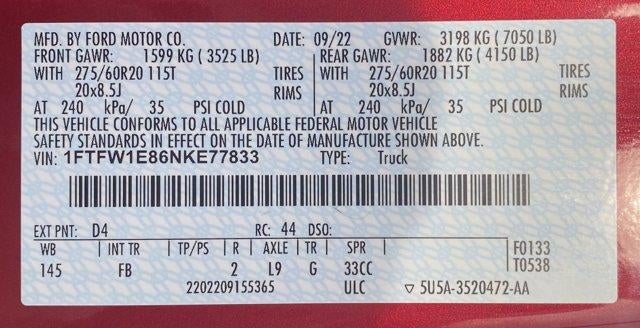 2022 Ford F-150 XLT 4WD SuperCrew 5.5' Box