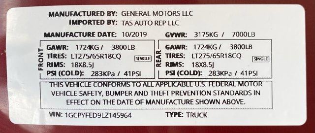 2020 Chevrolet Silverado 1500 Crew Cab Short Box 4-Wheel Drive LT Trail Boss