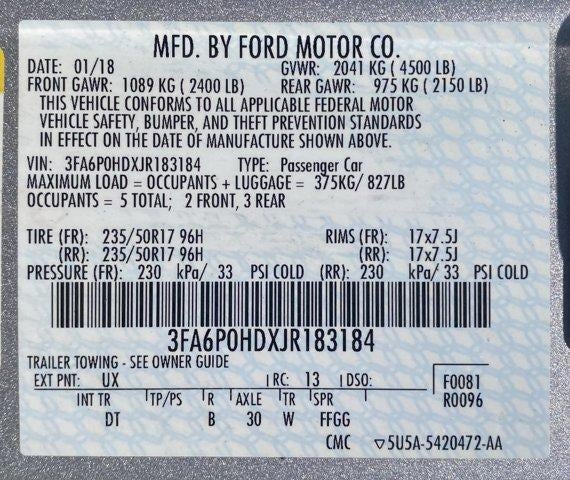 2018 Ford Fusion SE FWD