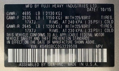 2016 Subaru Outback 2.5i Premium