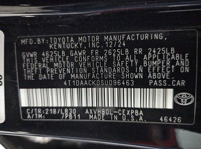 2025 Toyota Camry LE (Natl)