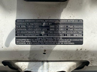 2025 Nissan Pathfinder SV 4WD