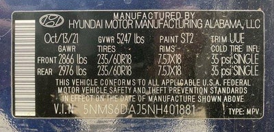 2022 Hyundai SANTA FE SEL AWD